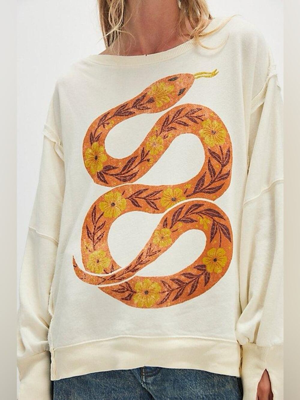 We The Free Graphic Camden Pullover Snake